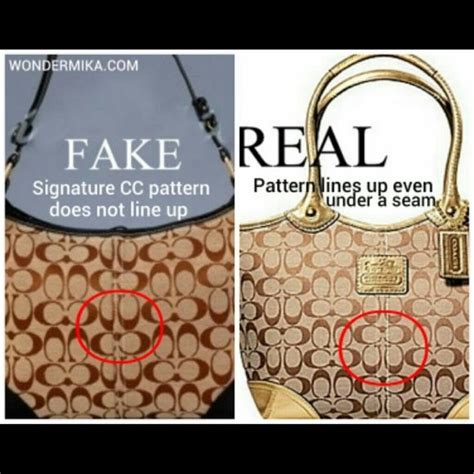 the difference between a real and fake coach purse